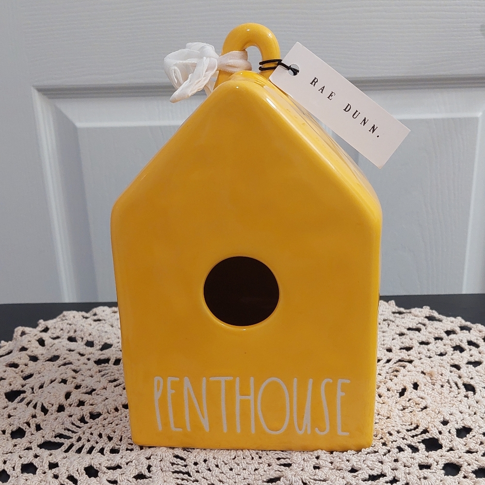 Rae Dunn Yellow Penthouse Birdhouse